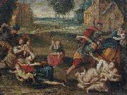 Frans Francken II Der Bethlehemitische Kindermord. oil on canvas
